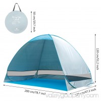 e-Joy Outdoor Automatic Pop up Instant Portable Cabana Beach Tent 2-3 Person Camping Fishing Hiking Picnic Anti UV Beach Tent Beach Shelter, Sets up in Seconds (Blue)   
